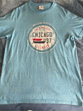 Delta Light Blue Chicago Graphic Short Sleeve Tee